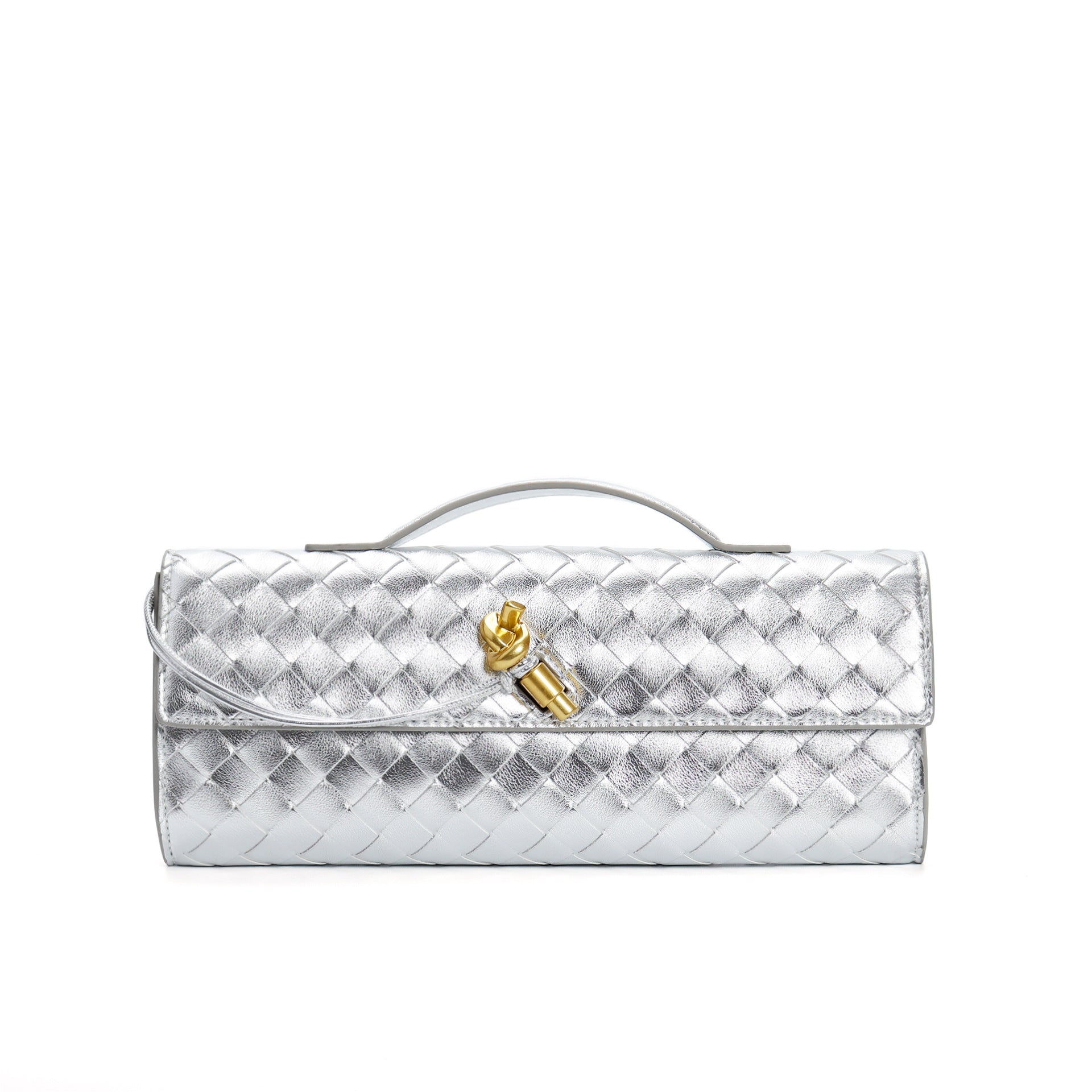 Leather clutch bag