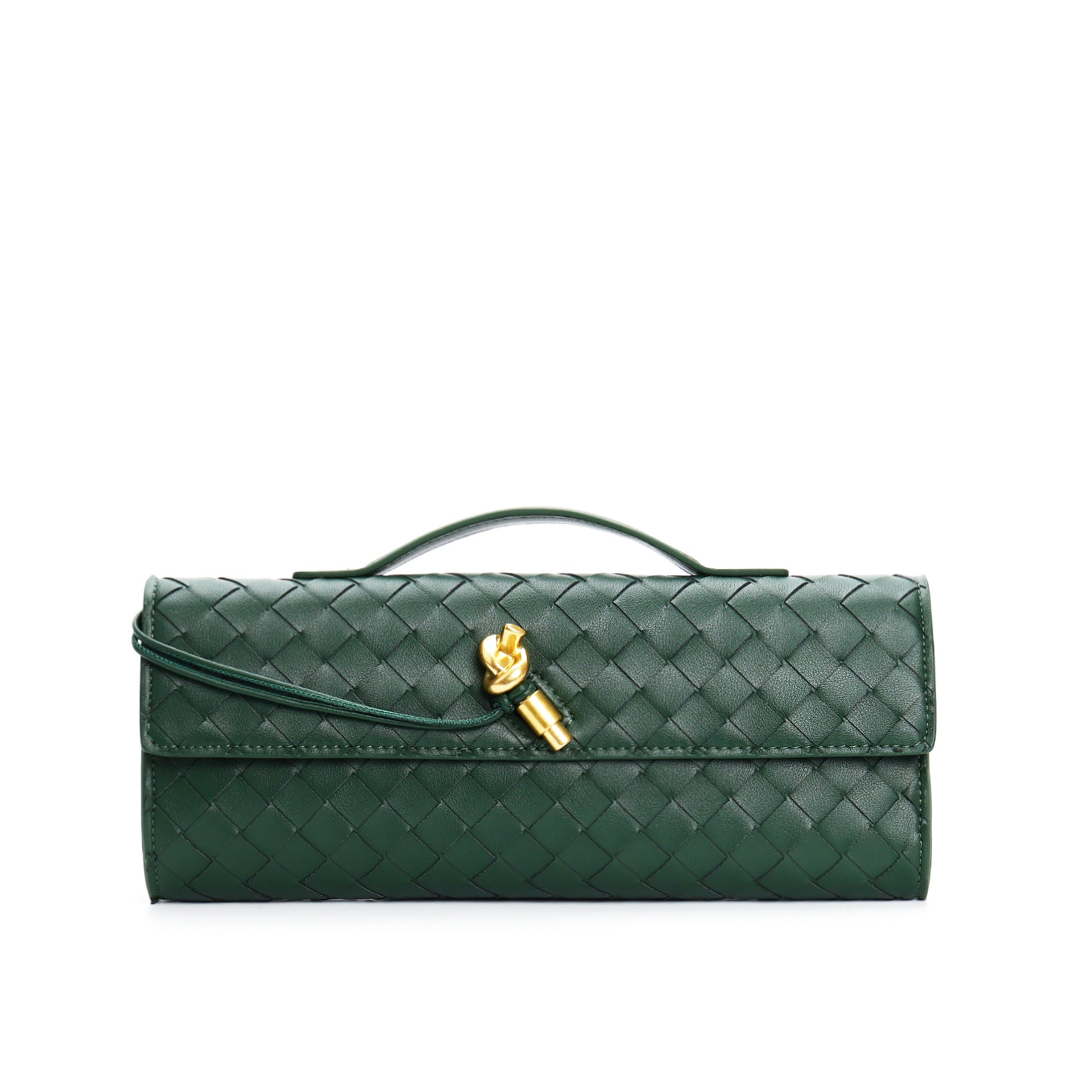 Leather clutch bag