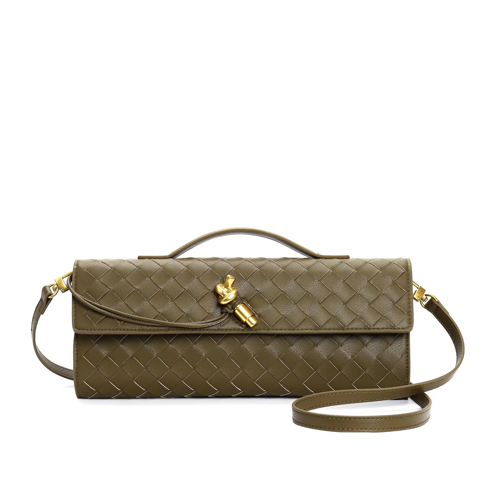 Leather clutch bag