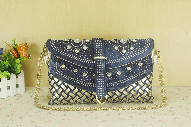 Vintage Shoulder Rhinestone Bag