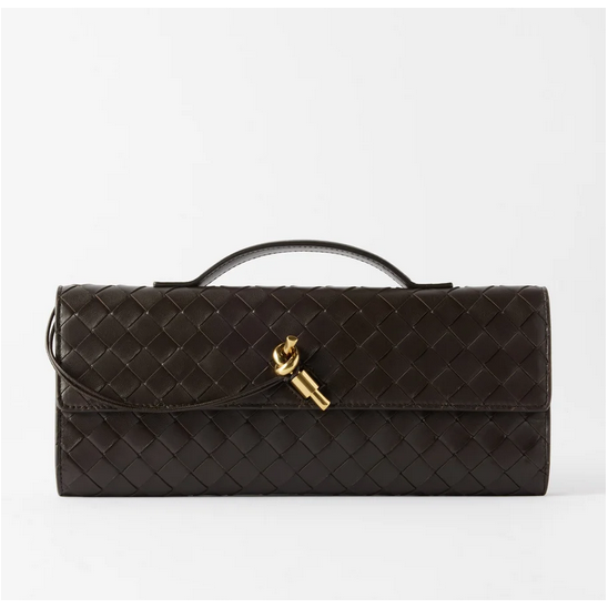 Leather clutch bag
